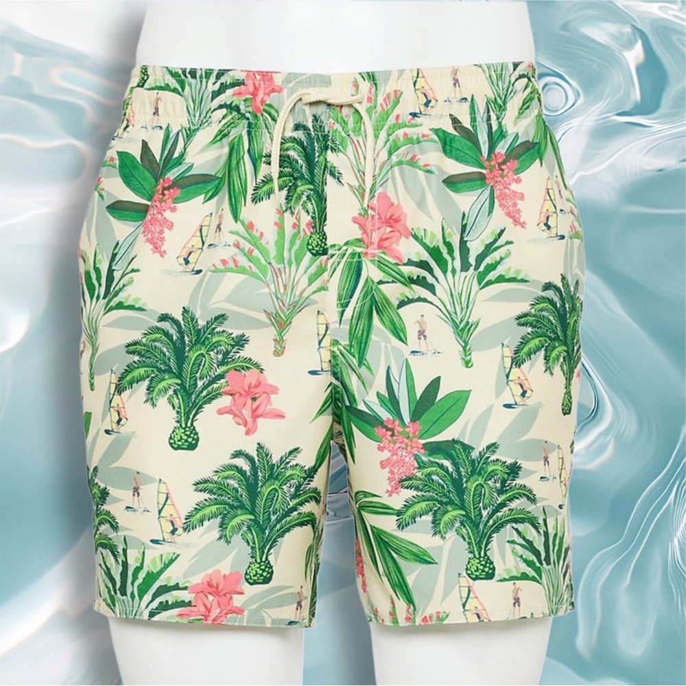 Laguna Swim Mens Volley Swim Shorts Quick Dry UPF 50+ Liner Bathing Suit Sz XXL